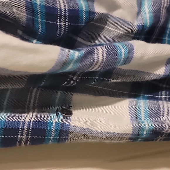 Hester & Orchard shirt white and blue Plaid S - Picture 5 of 7